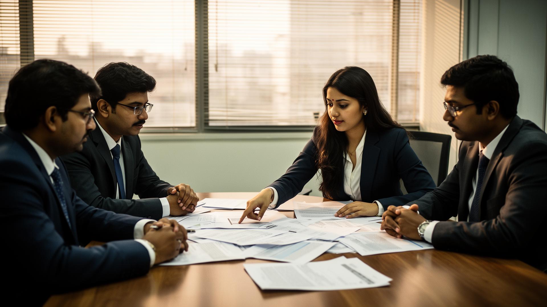 Internal committee reviewing case documents